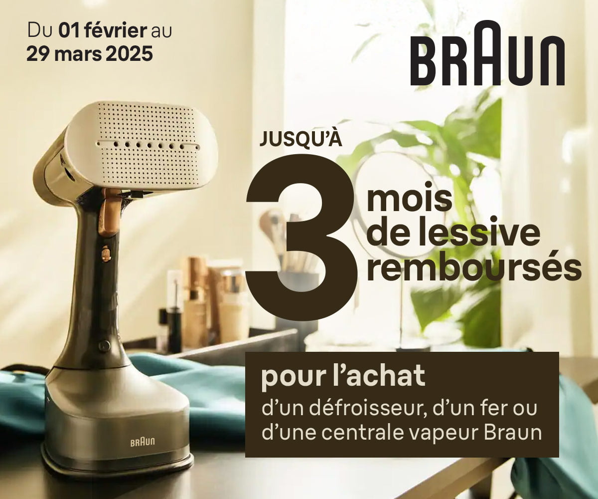 Offre de remboursement <br />Soin du linge Braun